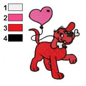 Clifford the Big Red Dog 02 Embroidery Design